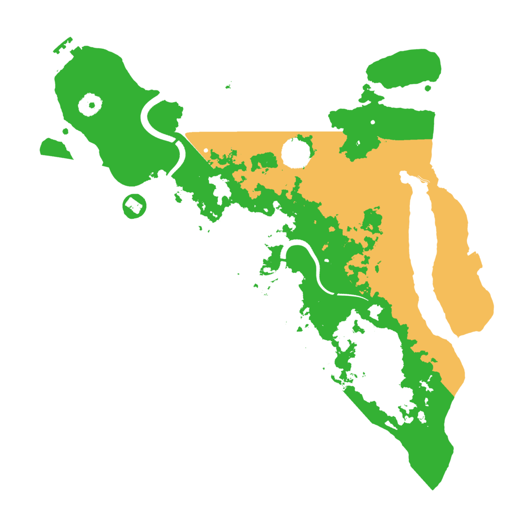 Biome Rust Map: Procedural Map, Size: 3500, Seed: 20250222