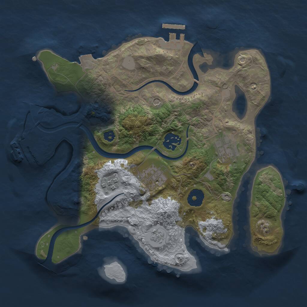 Rust Map: Procedural Map, Size: 2700, Seed: 999, 9 Monuments