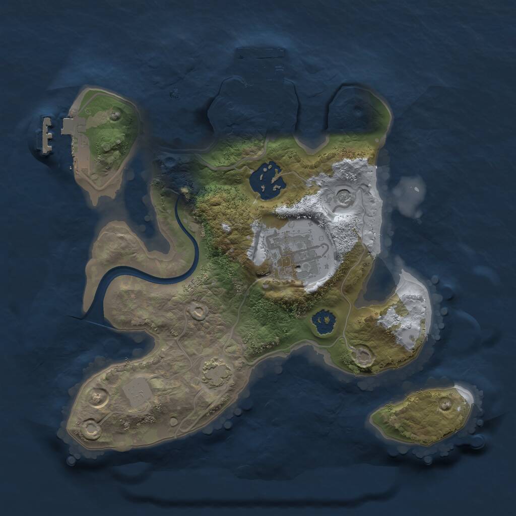 Rust Map: Procedural Map, Size: 2200, Seed: 1777, 7 Monuments