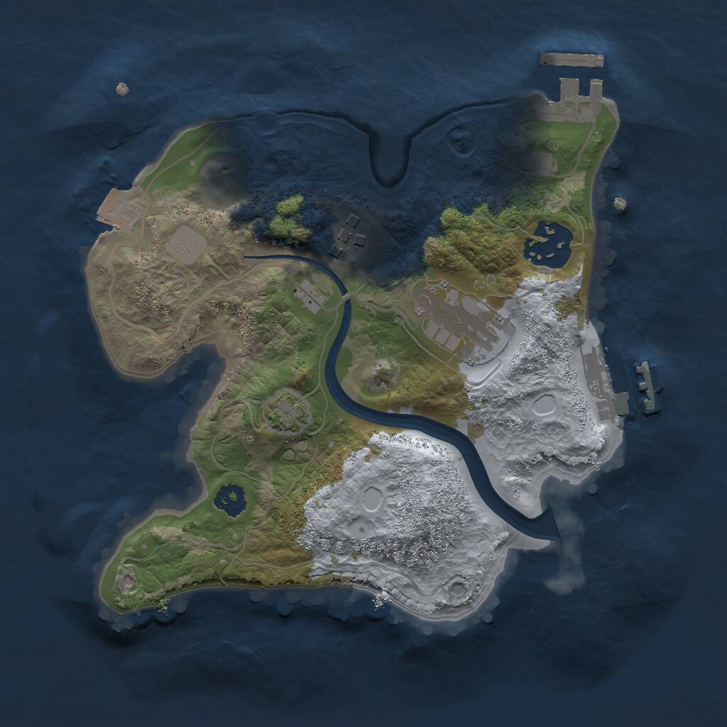 Rust Map: Procedural Map, Size: 2300, Seed: 999666, 7 Monuments