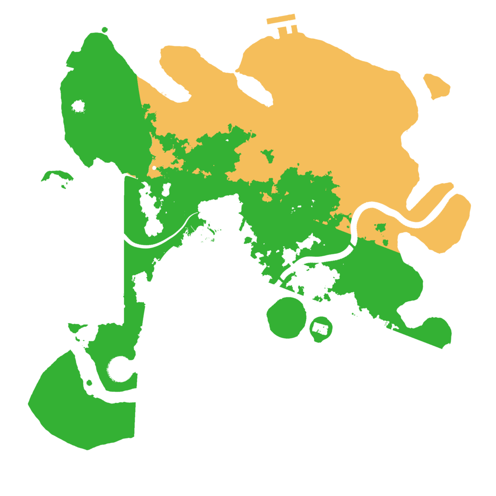Biome Rust Map: Procedural Map, Size: 3500, Seed: 494052757