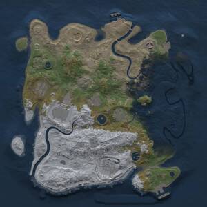 Thumbnail Rust Map: Procedural Map, Size: 3500, Seed: 158739, 15 Monuments