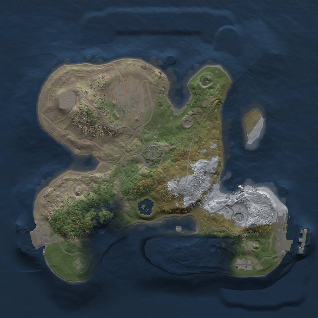 Rust Map: Procedural Map, Size: 2000, Seed: 269782926, 5 Monuments