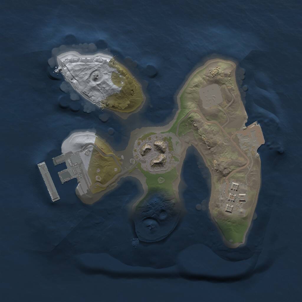 Rust Map: Procedural Map, Size: 1500, Seed: 31452431, 4 Monuments