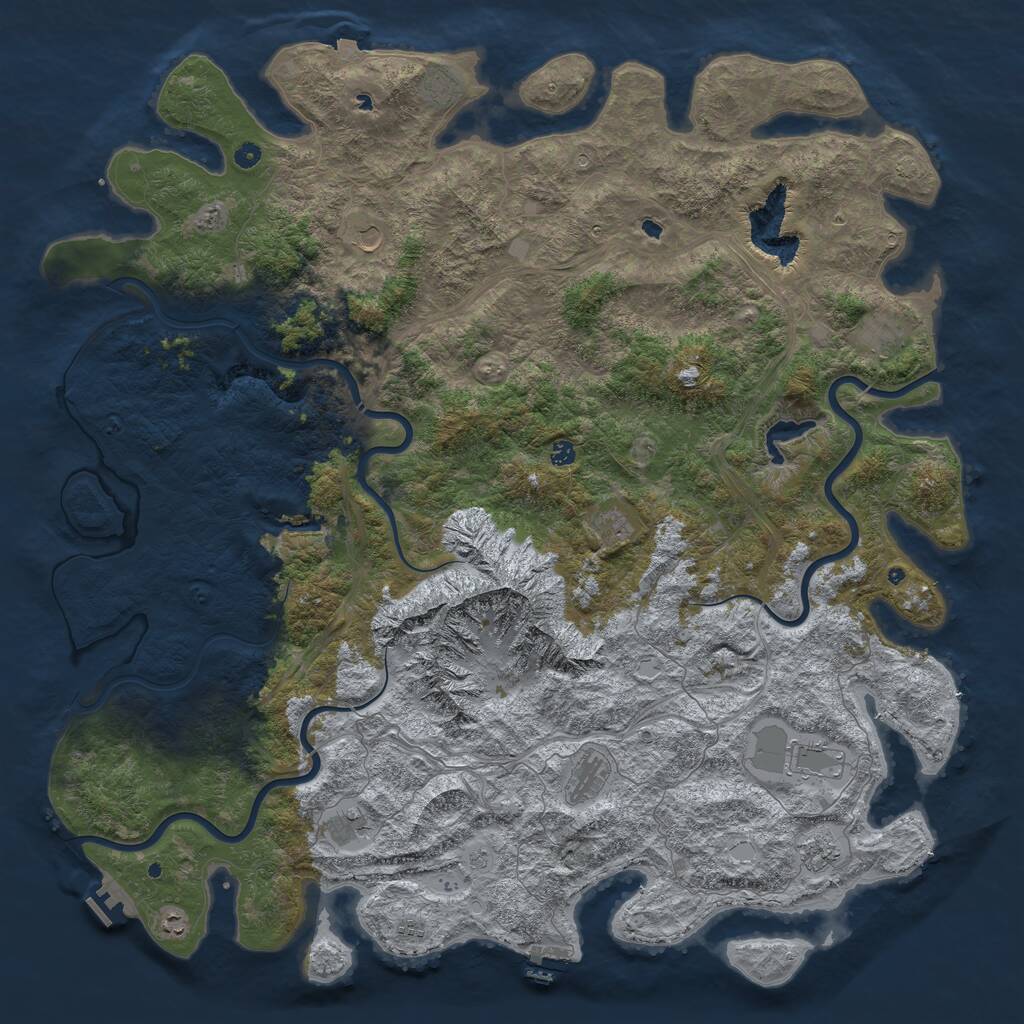 Rust Map: Procedural Map, Size: 5963, Seed: 50000, 17 Monuments
