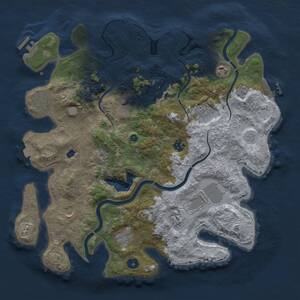 Thumbnail Rust Map: Procedural Map, Size: 4000, Seed: 71904, 16 Monuments