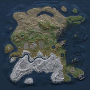 Thumbnail Rust Map: Procedural Map, Size: 3750, Seed: 1486829047, 16 Monuments
