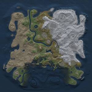 Thumbnail Rust Map: Procedural Map, Size: 4000, Seed: 786145327, 17 Monuments