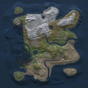 Thumbnail Rust Map: Procedural Map, Size: 3000, Seed: 8705, 12 Monuments