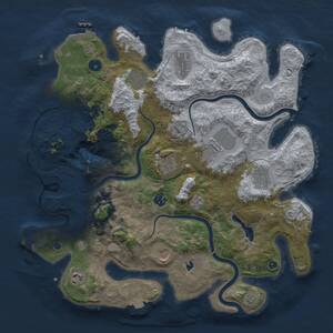 Thumbnail Rust Map: Procedural Map, Size: 4000, Seed: 174358832, 15 Monuments
