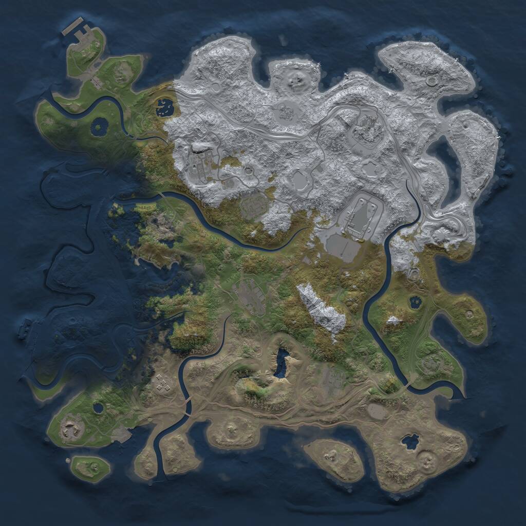 Rust Map: Procedural Map, Size: 4250, Seed: 521754727, 15 Monuments