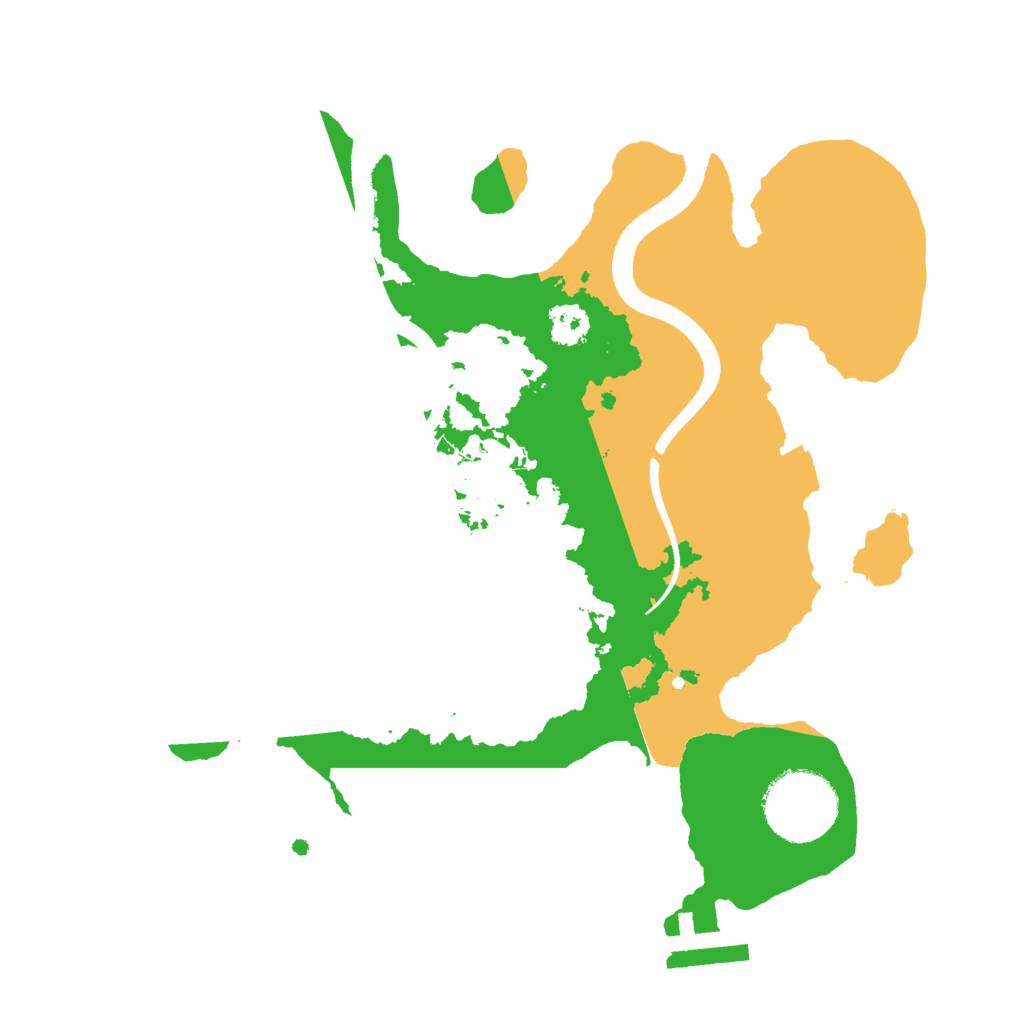 Biome Rust Map: Procedural Map, Size: 2500, Seed: 645444