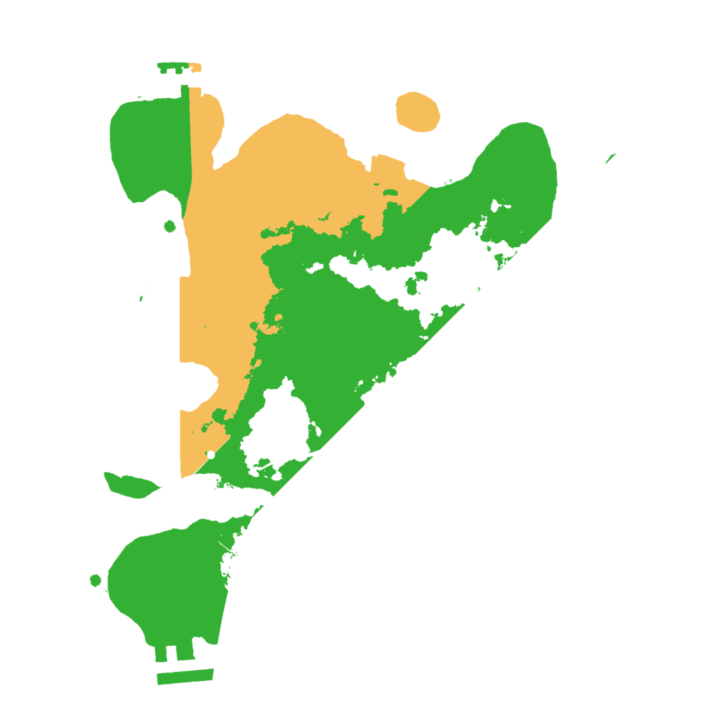 Biome Rust Map: Procedural Map, Size: 2500, Seed: 345543535