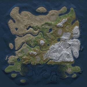 Thumbnail Rust Map: Procedural Map, Size: 4000, Seed: 35591902, 15 Monuments