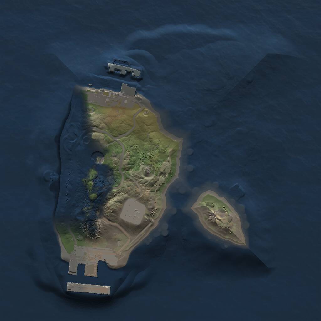 Rust Map: Procedural Map, Size: 1500, Seed: 6767, 4 Monuments