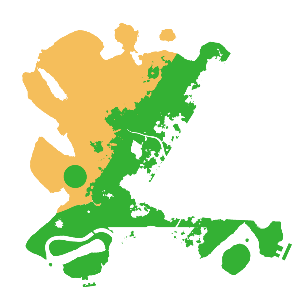Biome Rust Map: Procedural Map, Size: 3500, Seed: 6348