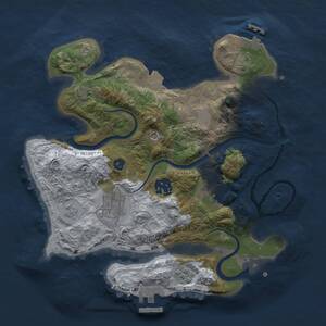 Thumbnail Rust Map: Procedural Map, Size: 2800, Seed: 982857236, 10 Monuments