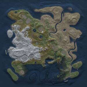 Thumbnail Rust Map: Procedural Map, Size: 4000, Seed: 1256741431, 16 Monuments