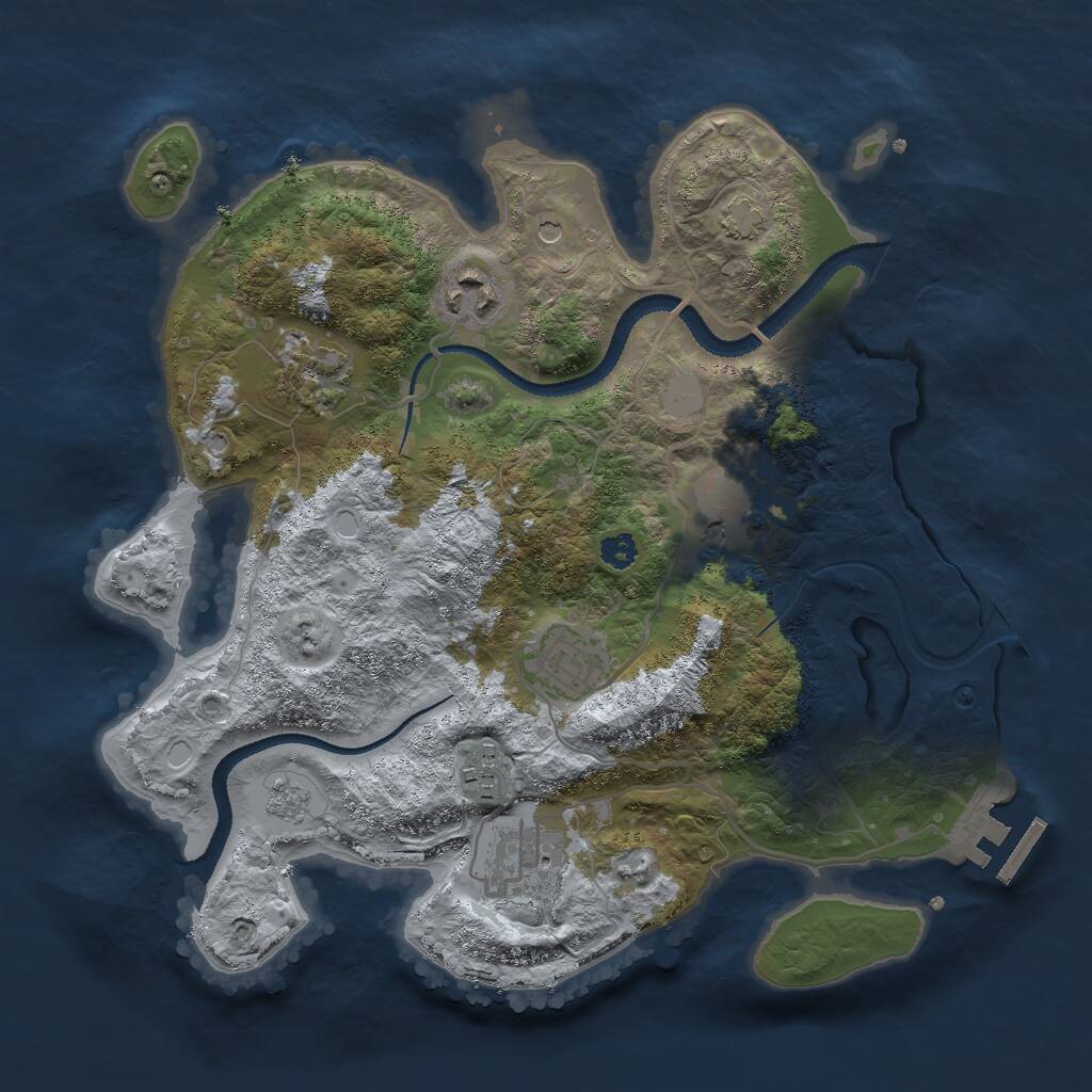 Rust Map: Procedural Map, Size: 3000, Seed: 12314, 11 Monuments
