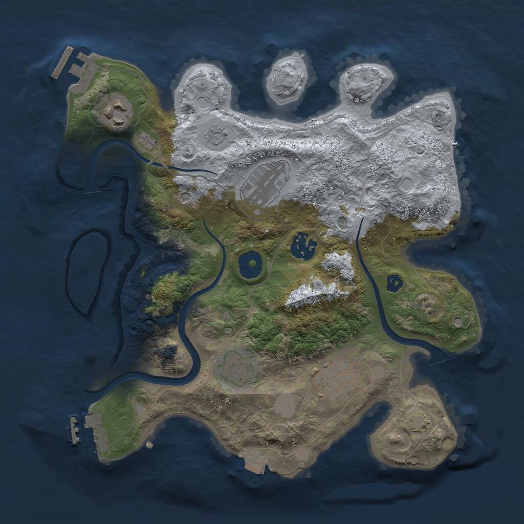 Rust Map: Procedural Map, Size: 3000, Seed: 23022026, 11 Monuments