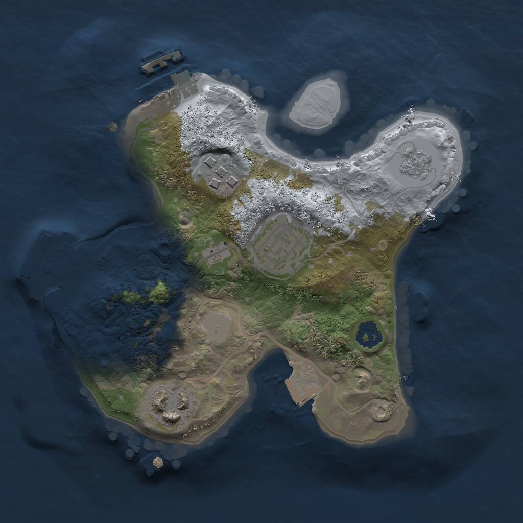 Rust Map: Procedural Map, Size: 2000, Seed: 1118924967, 7 Monuments