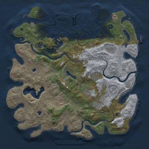 Thumbnail Rust Map: Procedural Map, Size: 4500, Seed: 7878, 16 Monuments