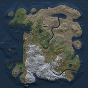 Thumbnail Rust Map: Procedural Map, Size: 3850, Seed: 3800, 16 Monuments