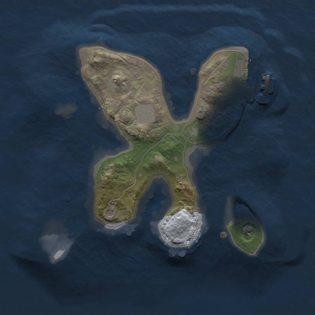 Rust Map: Procedural Map, Size: 1750, Seed: 23213, 2 Monuments