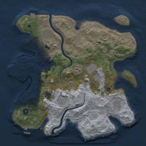 Thumbnail Rust Map: Procedural Map, Size: 3500, Seed: 451159702, 14 Monuments