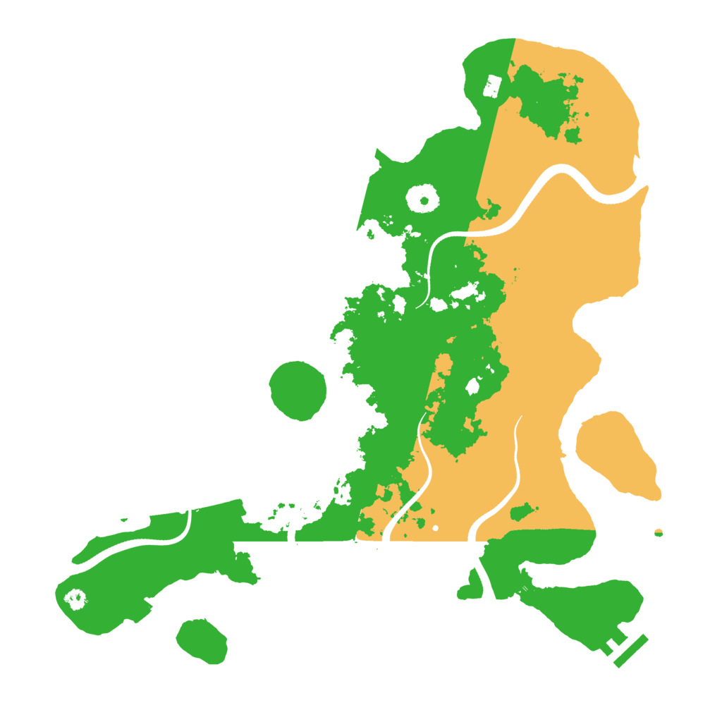 Biome Rust Map: Procedural Map, Size: 3500, Seed: 411349348