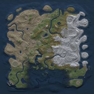 Thumbnail Rust Map: Procedural Map, Size: 4500, Seed: 945879697, 16 Monuments