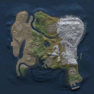 Thumbnail Rust Map: Procedural Map, Size: 2500, Seed: 1580369940, 9 Monuments