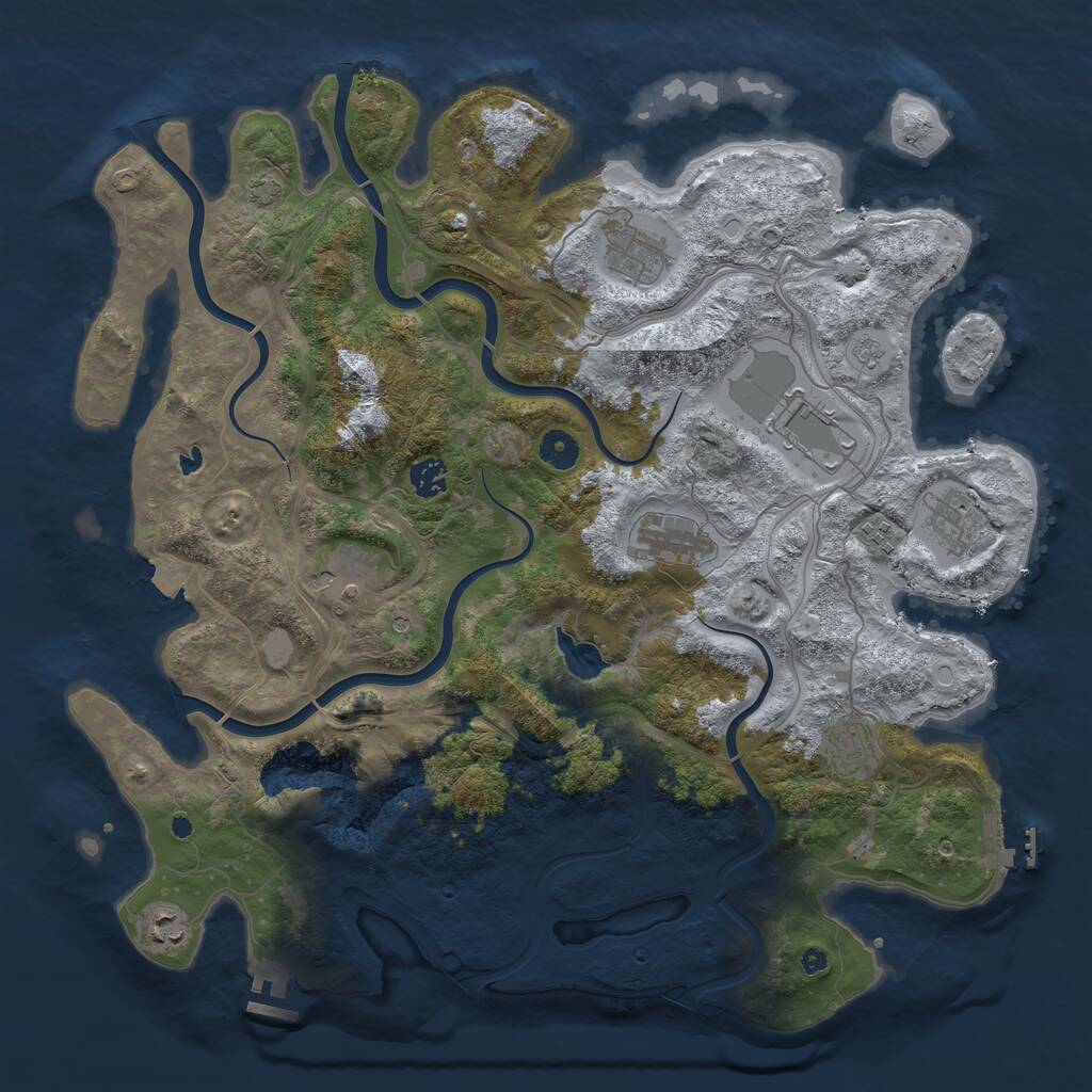 Rust Map: Procedural Map, Size: 4250, Seed: 10094, 15 Monuments