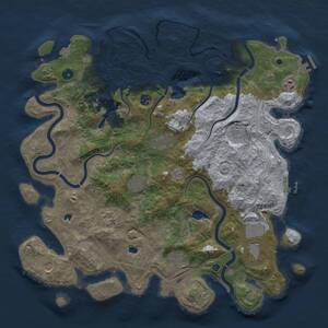 Thumbnail Rust Map: Procedural Map, Size: 4500, Seed: 350773314, 16 Monuments