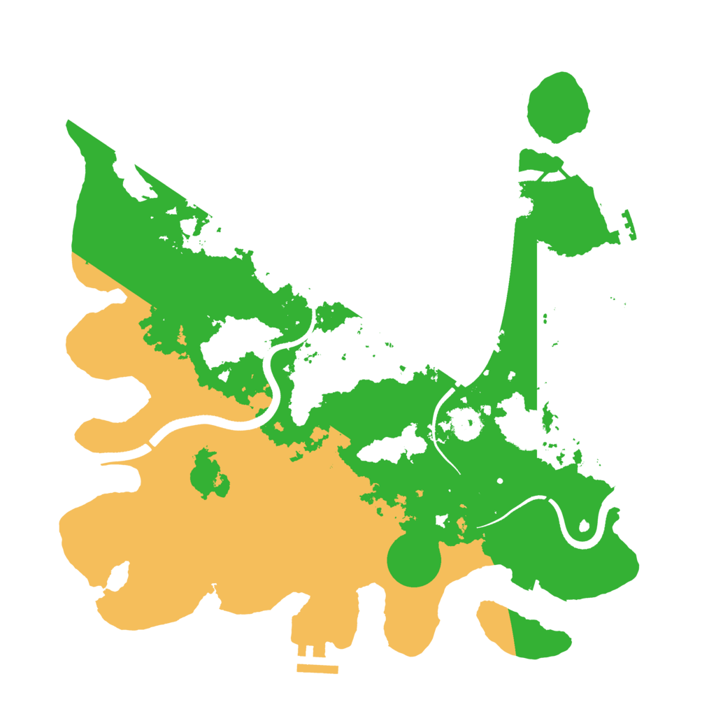 Biome Rust Map: Procedural Map, Size: 3500, Seed: 648259