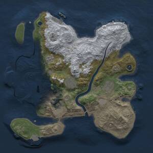 Thumbnail Rust Map: Procedural Map, Size: 3000, Seed: 103119220, 10 Monuments