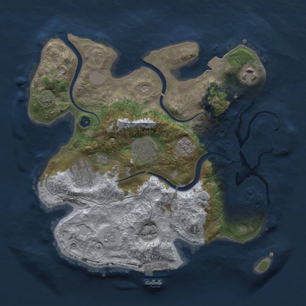 Rust Map: Procedural Map, Size: 2800, Seed: 4400, 10 Monuments