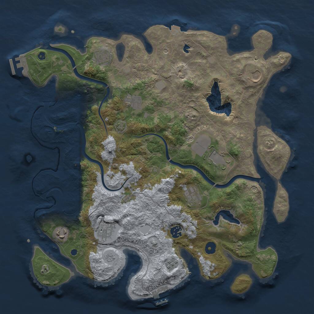 Rust Map: Procedural Map, Size: 4000, Seed: 785619204, 15 Monuments