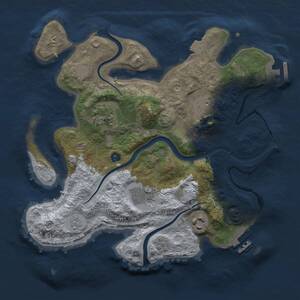 Thumbnail Rust Map: Procedural Map, Size: 3000, Seed: 61613, 11 Monuments