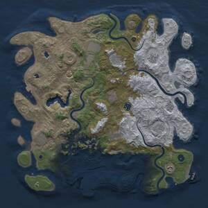 Thumbnail Rust Map: Procedural Map, Size: 4500, Seed: 892699552, 17 Monuments