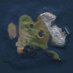 Thumbnail Rust Map: Procedural Map, Size: 2000, Seed: 1005219540, 3 Monuments