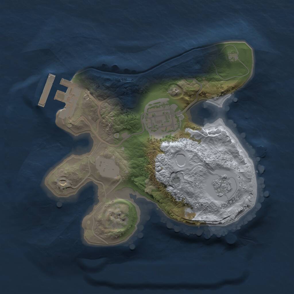 Rust Map: Procedural Map, Size: 1750, Seed: 46010821, 4 Monuments