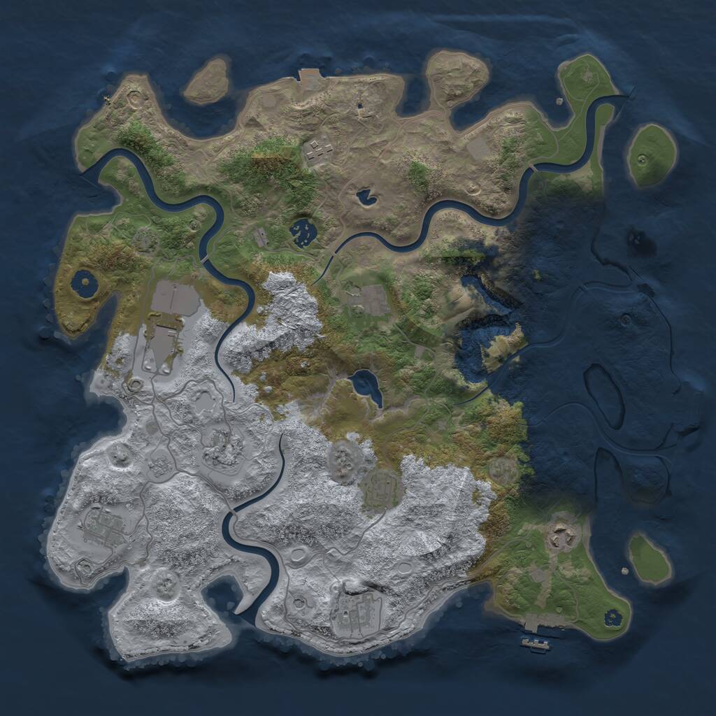 Rust Map: Procedural Map, Size: 4026, Seed: 481996, 15 Monuments