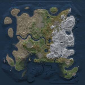 Thumbnail Rust Map: Procedural Map, Size: 3500, Seed: 6293, 15 Monuments