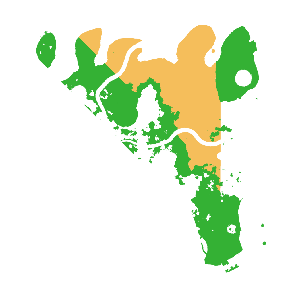 Biome Rust Map: Procedural Map, Size: 3200, Seed: 9999