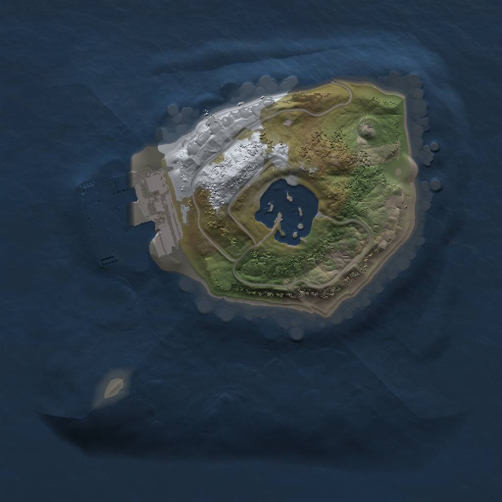 Rust Map: Procedural Map, Size: 1250, Seed: 394202276, 3 Monuments