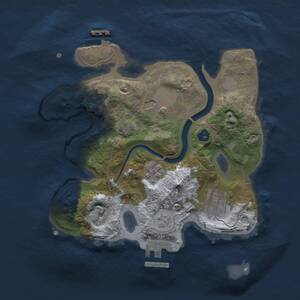 Thumbnail Rust Map: Procedural Map, Size: 2500, Seed: 864608830, 9 Monuments