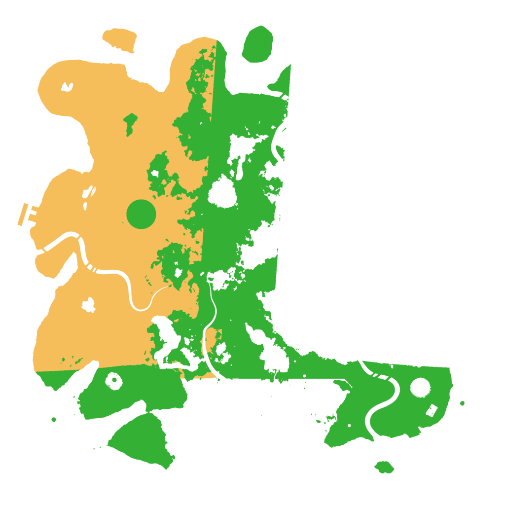 Biome Rust Map: Procedural Map, Size: 4500, Seed: 12121