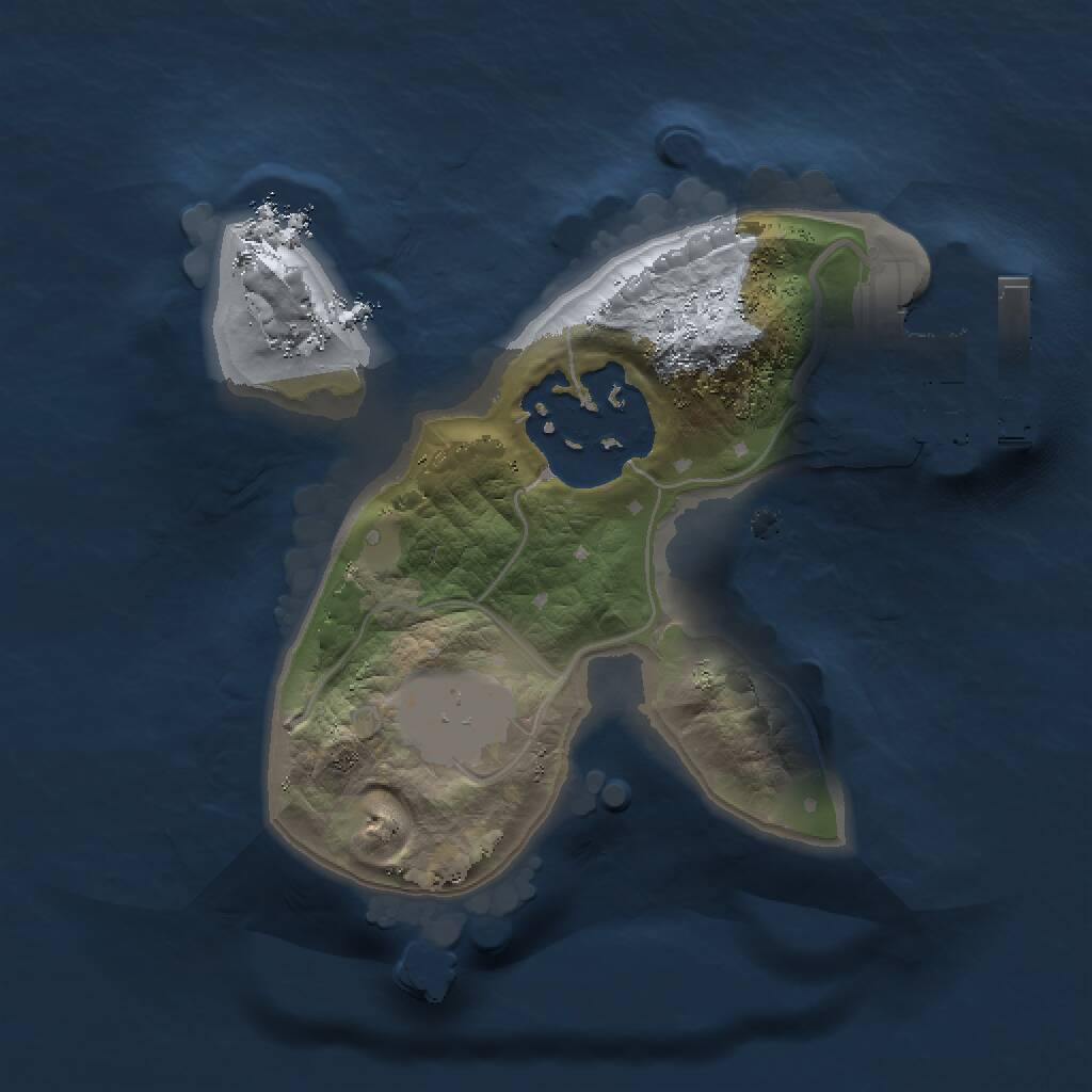 Rust Map: Procedural Map, Size: 1337, Seed: 160934937, 3 Monuments