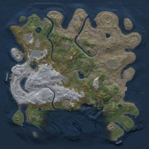 Thumbnail Rust Map: Procedural Map, Size: 4000, Seed: 211347729, 15 Monuments